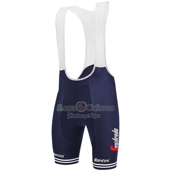 Trek Segafrojoo Ropa Ciclismo Culotte Corto 2020 Mangas Cortas Blanco Profundo Azul